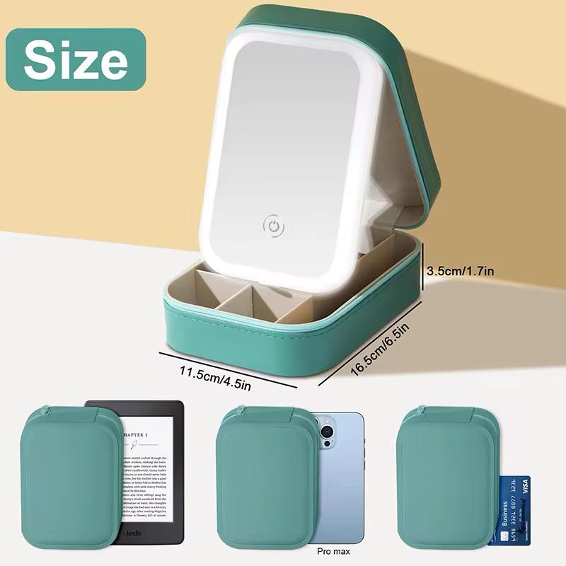 Zasor Make-up© Kosmetikbox mit LED Licht–Wiederaufladbar